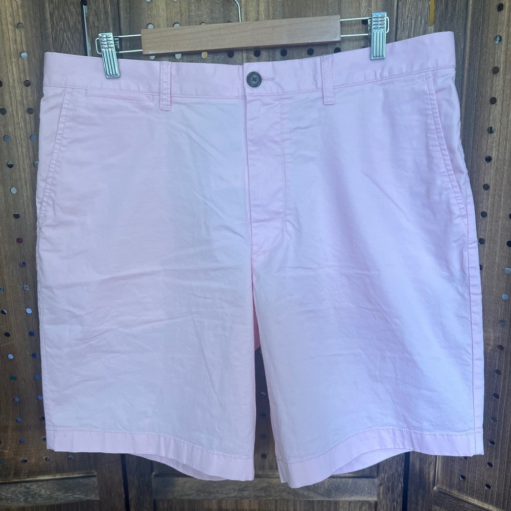 J.Crew 9" Portsider Stretch Chino Pink Shorts Mens's 36 pale warm pink color